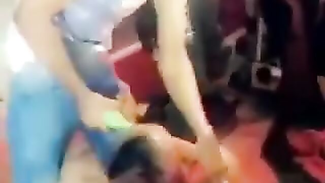 Insane blowjob with a bottle at a Jamaican club - 3 image