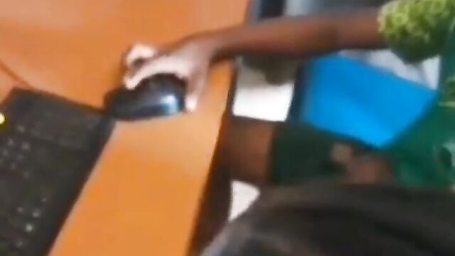 Schoolgirl masturbating schoolboy in class - 5 image