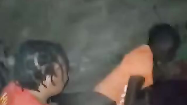 African slut with big booty bonking dirty old man in front of other women – Part 1 - 1 image