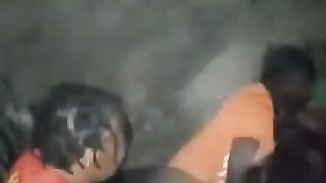 African slut with big booty bonking dirty old man in front of other women – Part 1 - 2 image