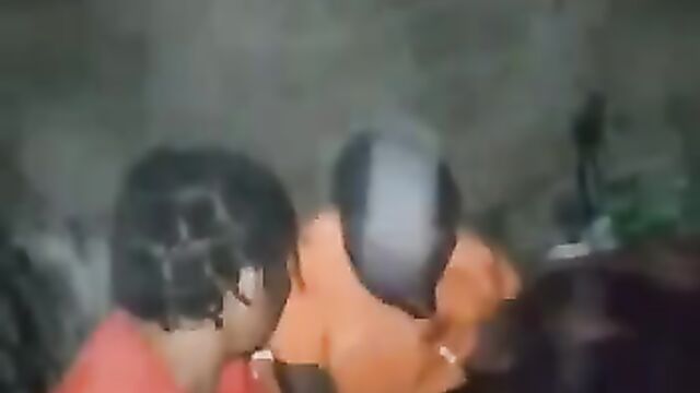 African slut with big booty bonking dirty old man in front of other women – Part 1 - 4 image