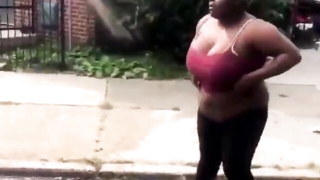 Breasts pop out as 2 women fight in public on the street