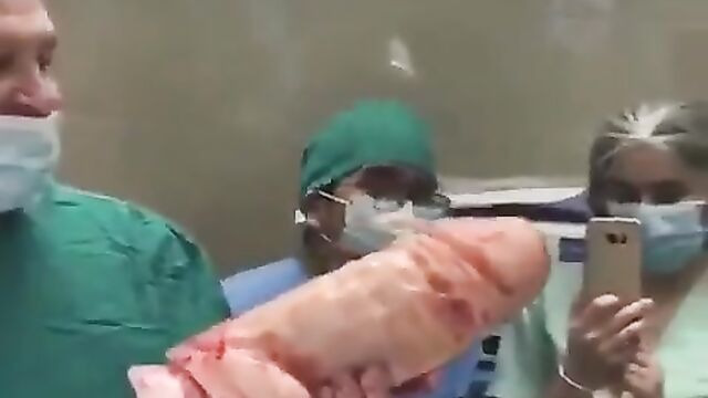 Doctors remove very big dildo sex toy from woman’s body