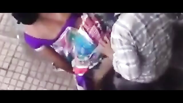 Sexy Indian couple caught having sex in public and recorded - 2 image