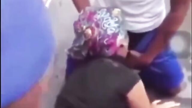 Two students having a threesome with a big booty whore in public - 3 image