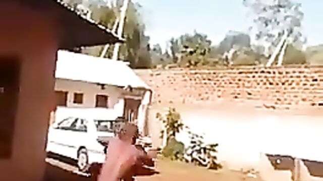 Angry Boyfriend fights naked man after he caught his girlfriend cheating - 5 image