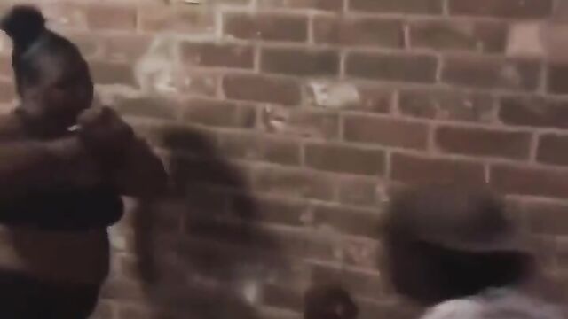 Boobs pop out, as chick with big boobs fights in public, throwing punches - 5 image