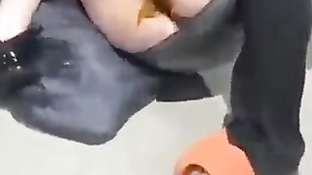 She shit on herself in public while fighting or getting beaten