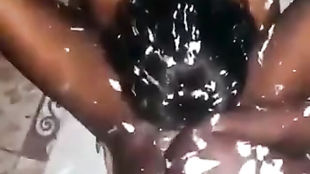 3 Naked Black Girls Licking Pussy With Cream And Chocolate In Public To Entertain Guests At A Party - 1 image