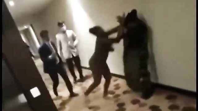 Mature African Woman With Big Breasts Strips Naked And Runs Mad In A Hotel In Public - 5 image